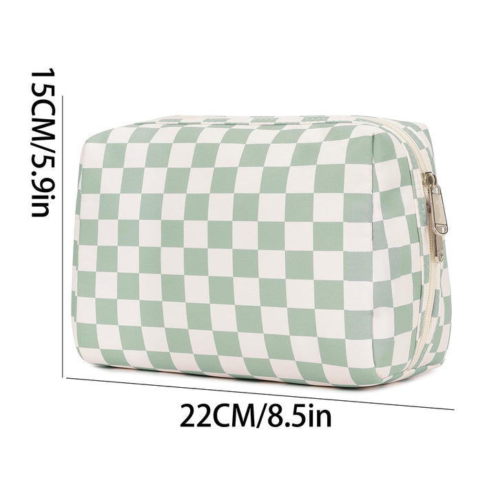 Stylish cosmetic bag with checked pattern Stornfield