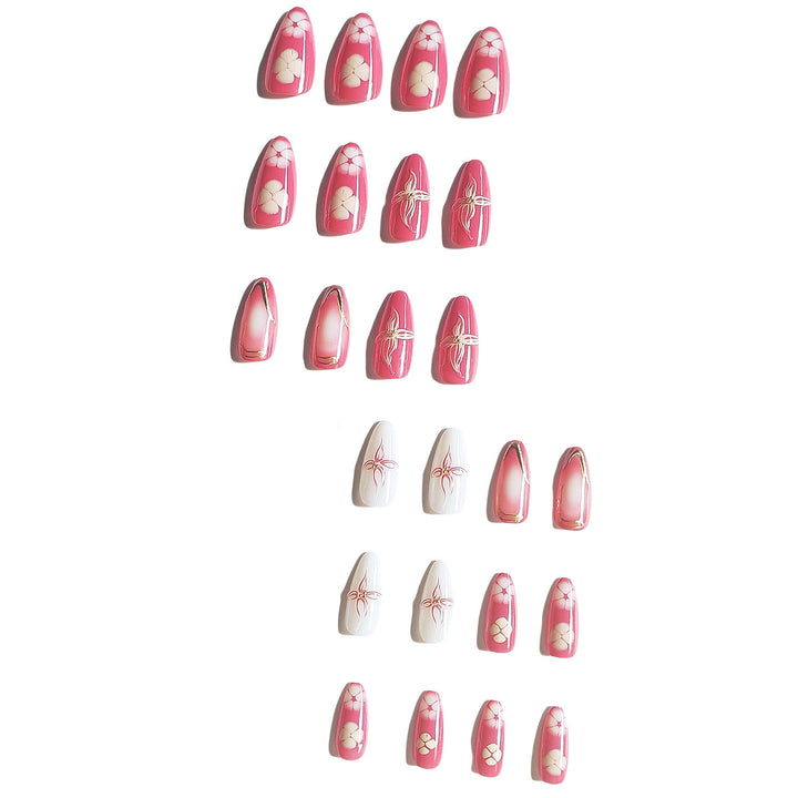 Artistic Floral Press-On Nail Design Stornfield