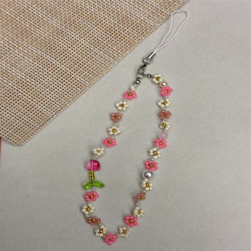 Floral Beaded Phone Strap Stornfield