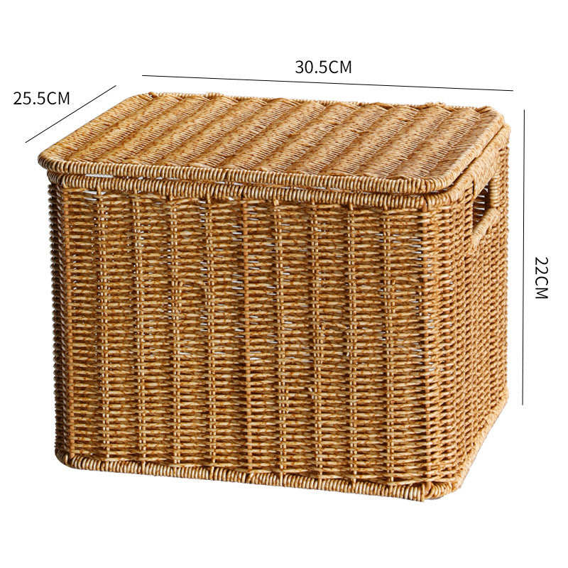 Handcrafted Rectangular Wicker Storage Box Stornfield