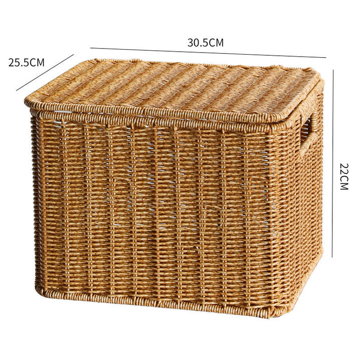 Handcrafted Rectangular Wicker Storage Box Stornfield