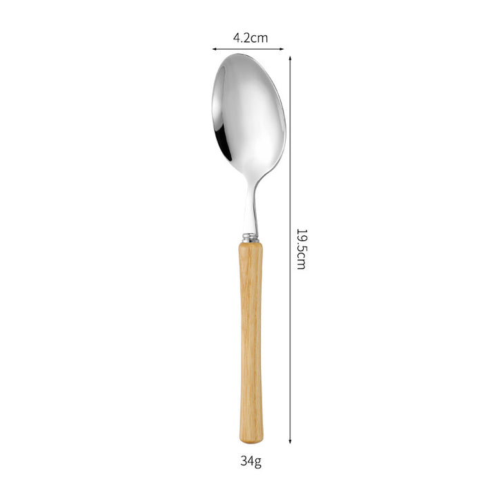 Elegant serving spoon with ergonomic wooden handle Stornfield