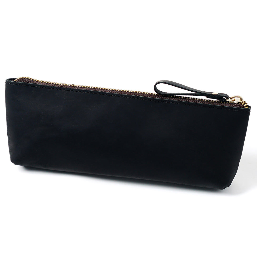 Leather Zippered Pencil Case
