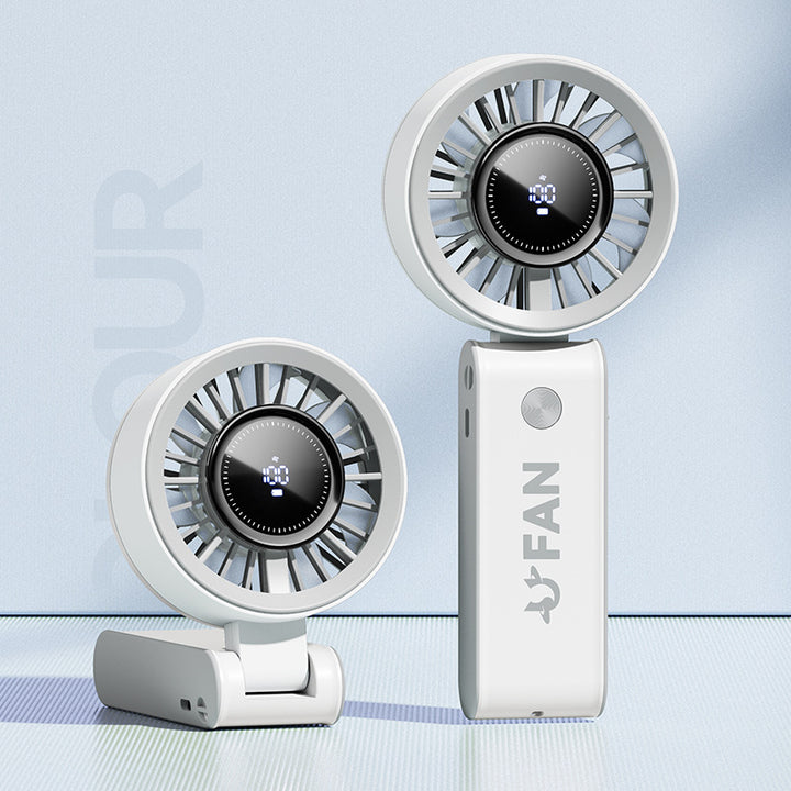 High-Efficiency Handheld Cooling Fan with Digital Display Stornfield