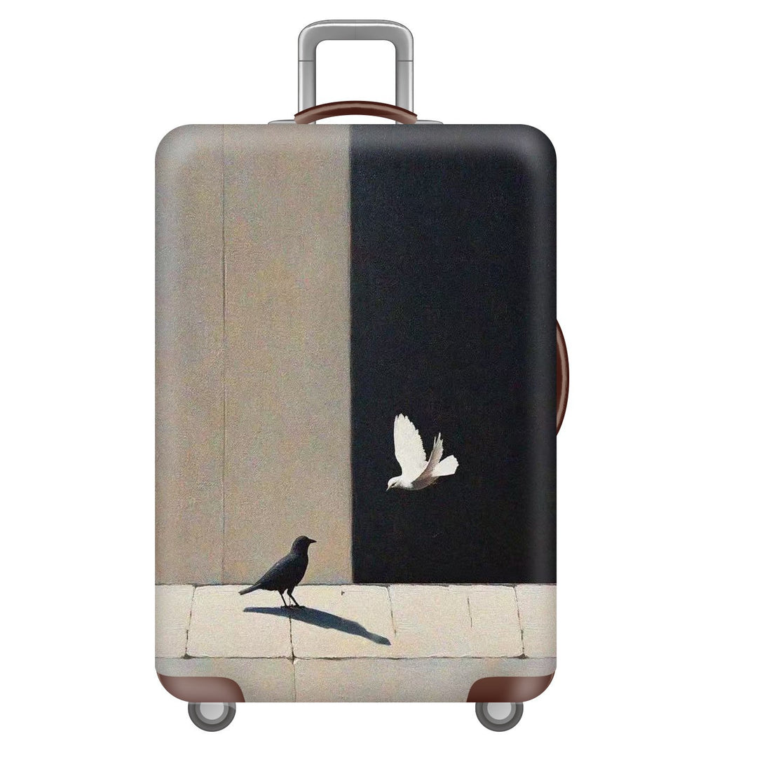 Unisex nano elastic suitcase cover with starry sky city motif, stretch protective cover for trolley luggage Stornfield