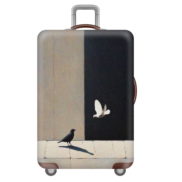 Unisex nano elastic suitcase cover with starry sky city motif, stretch protective cover for trolley luggage Stornfield