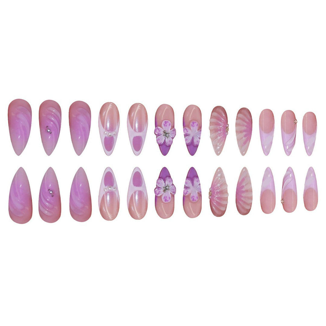 3D Decorative Floral Press-On Nail Extensions Stornfield