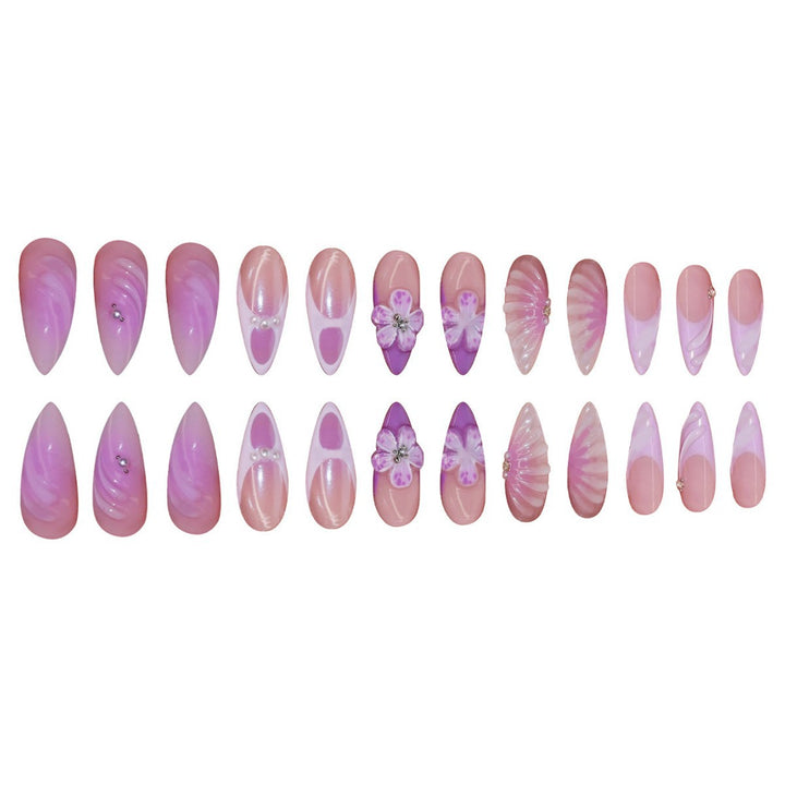 3D Decorative Floral Press-On Nail Extensions Stornfield