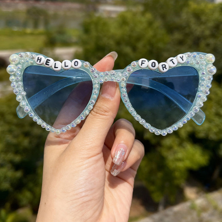 Pearl-Embellished Cat-Eye Sunglasses Stornfield