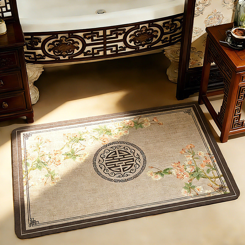 Artistic Floral Bath Mat Stornfield