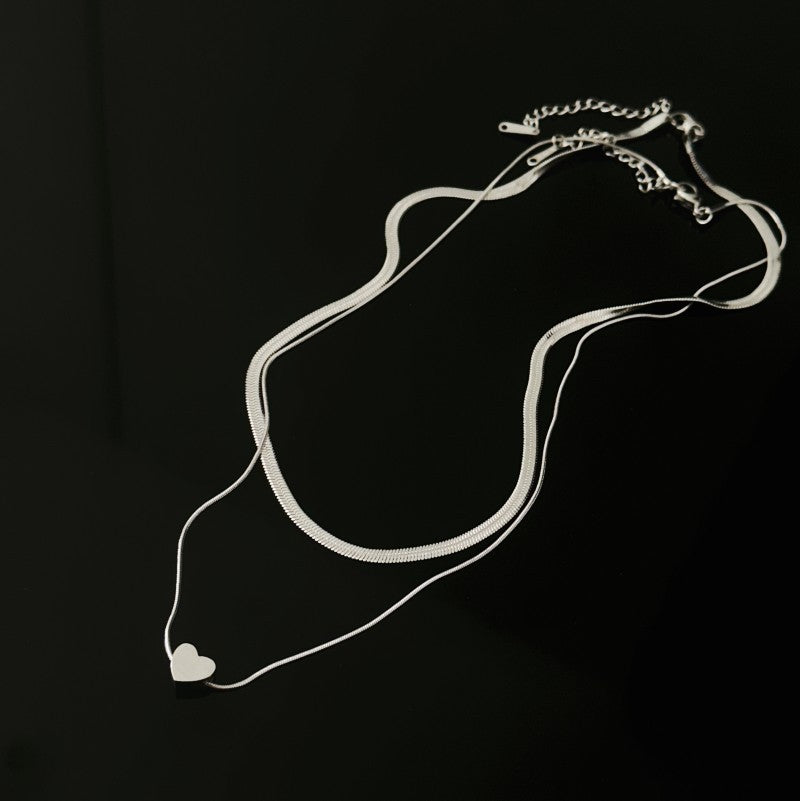 Double Layer Heart Pendant Necklace Stornfield