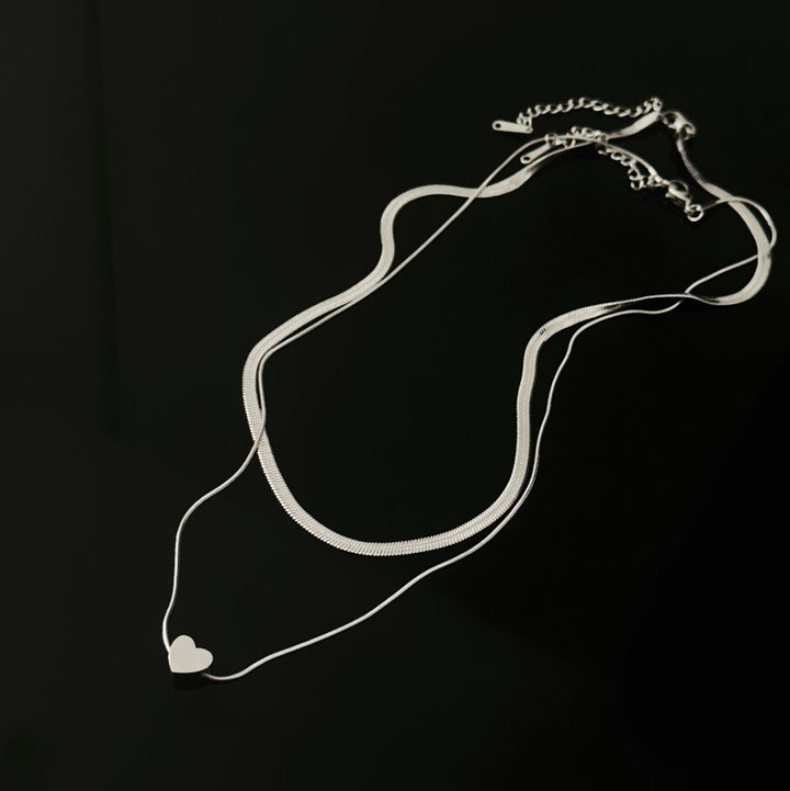 Double Layer Heart Pendant Necklace Stornfield