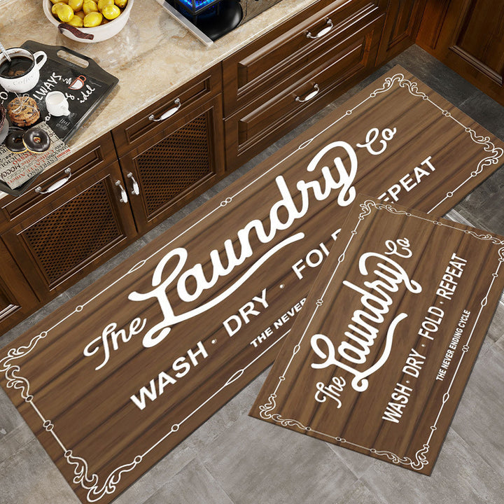 Vintage-Inspired Laundry Room Area Mat Stornfield