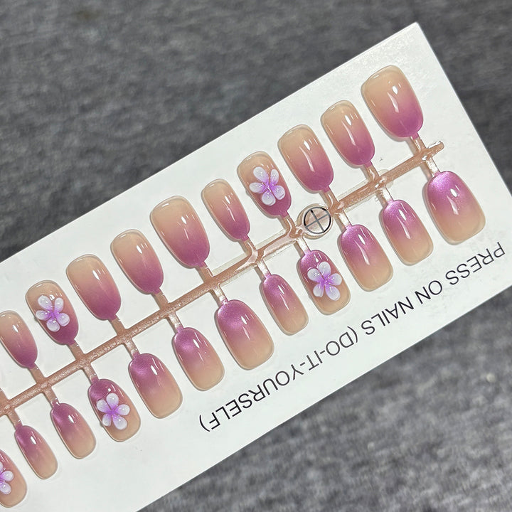 Floral Gradient Press-On Nail Set Stornfield