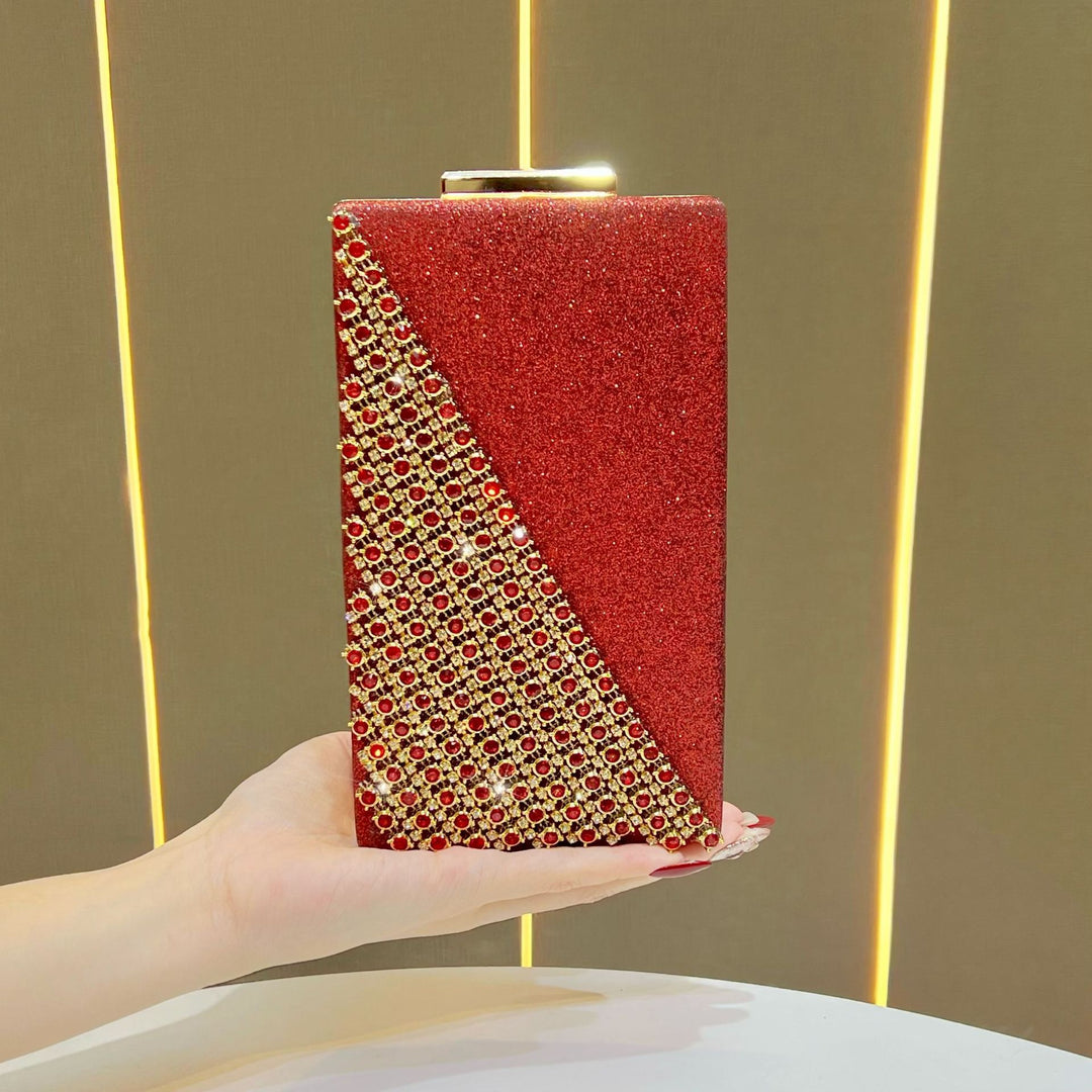 Crystal-Studded Box Clutch