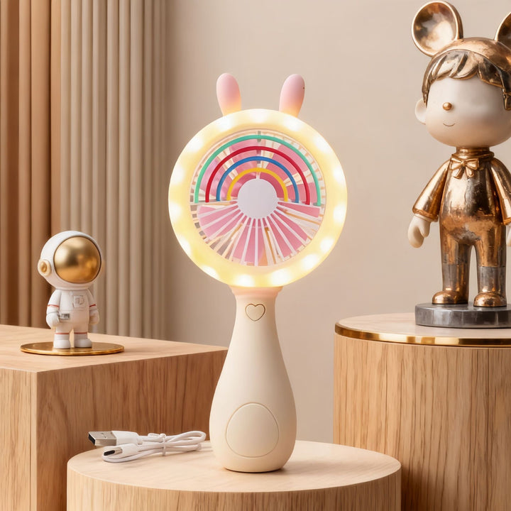 Women's Portable Hand Fan with Cute Animal Ear Design Stornfield