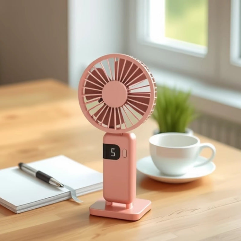 Portable USB Fan with Digital Speed Display Stornfield
