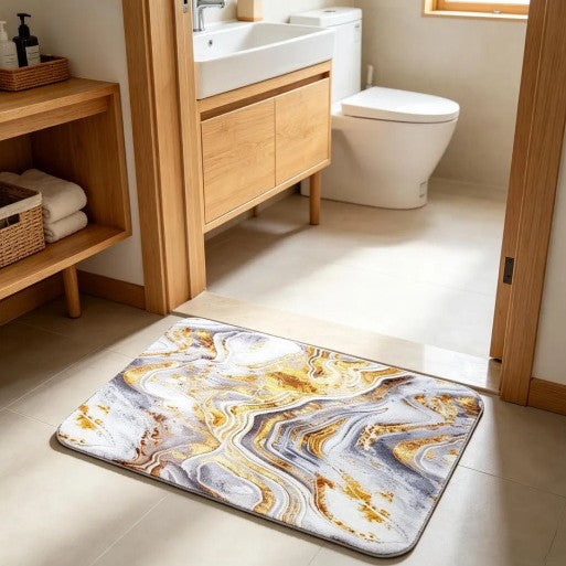 Geometric Pattern Soft Bath Mat