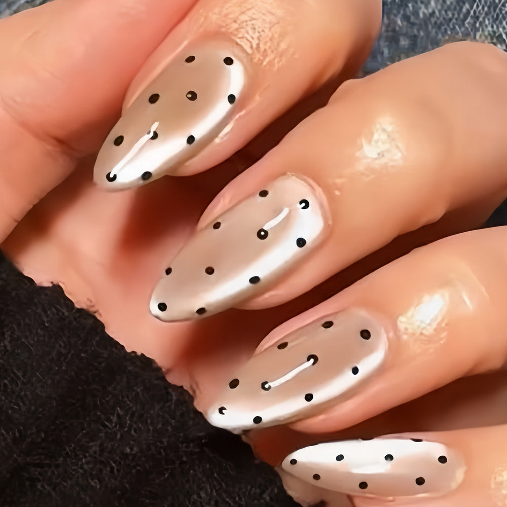 Stylish Polka Dot Press-On Nail Art Set Stornfield