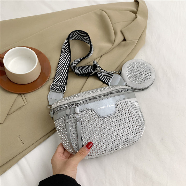 Stylish Rhinestone Embellished Mini Crossbody Bag Stornfield
