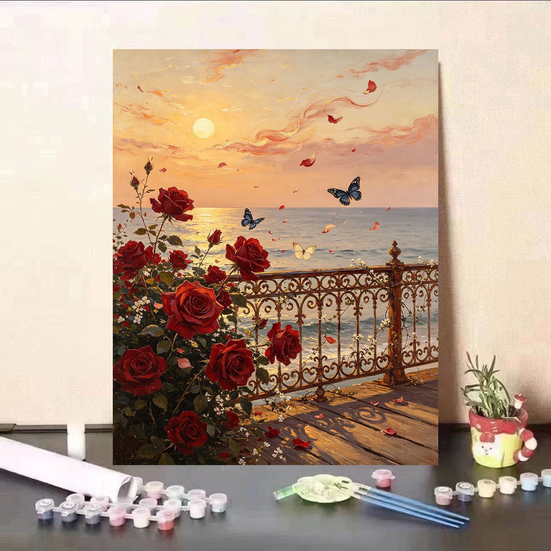 DIY Floral Landscape Paint by Numbers Kit Stornfield