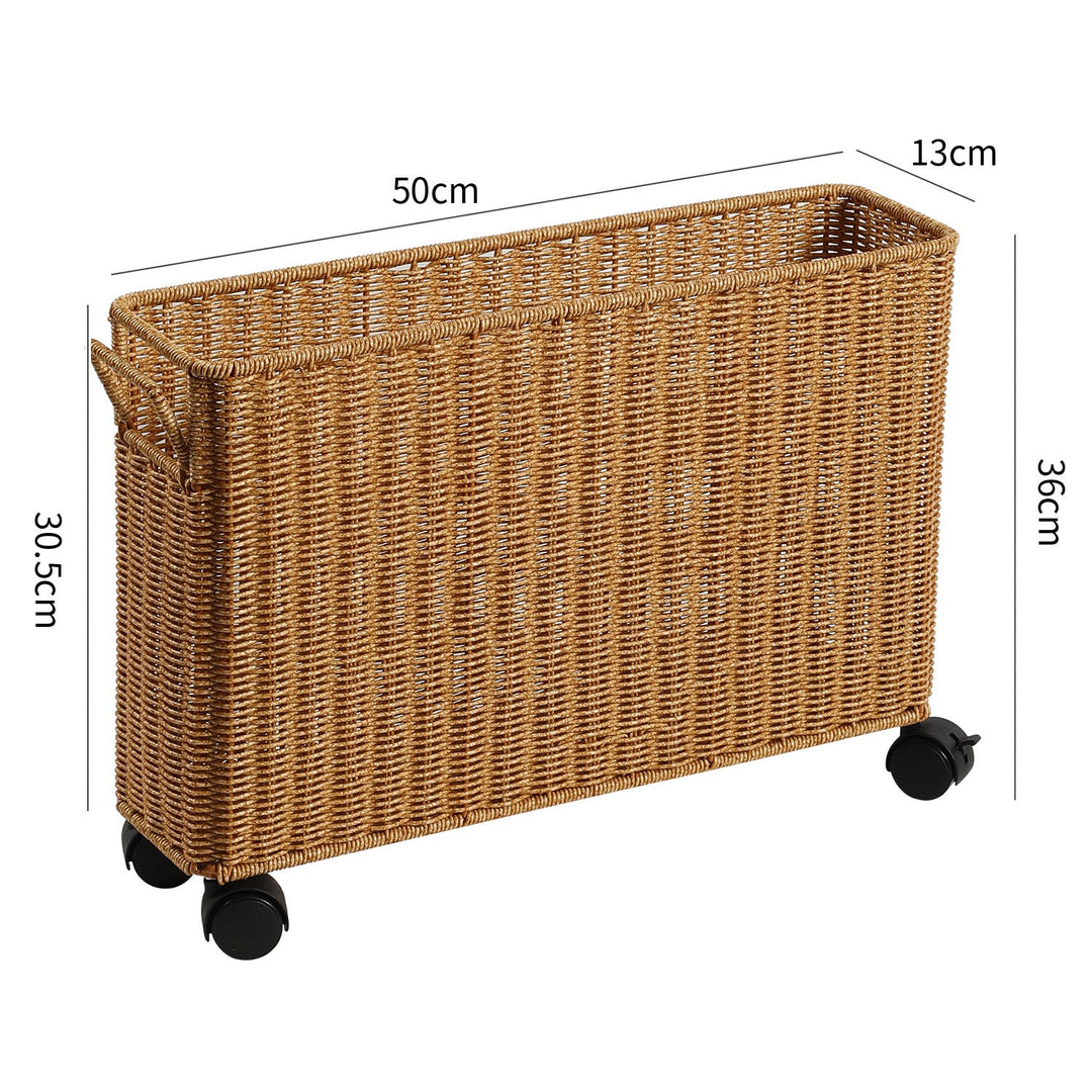 Multi-Functional Woven Storage Cart with Wheels Stornfield