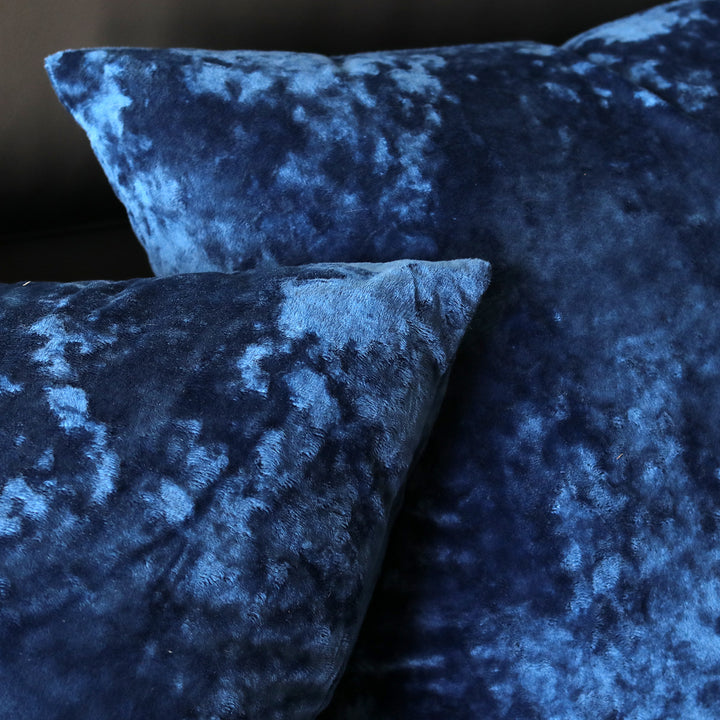 Square Crushed Velvet Decorative Throw Pillow Covers with Hidden Zipper