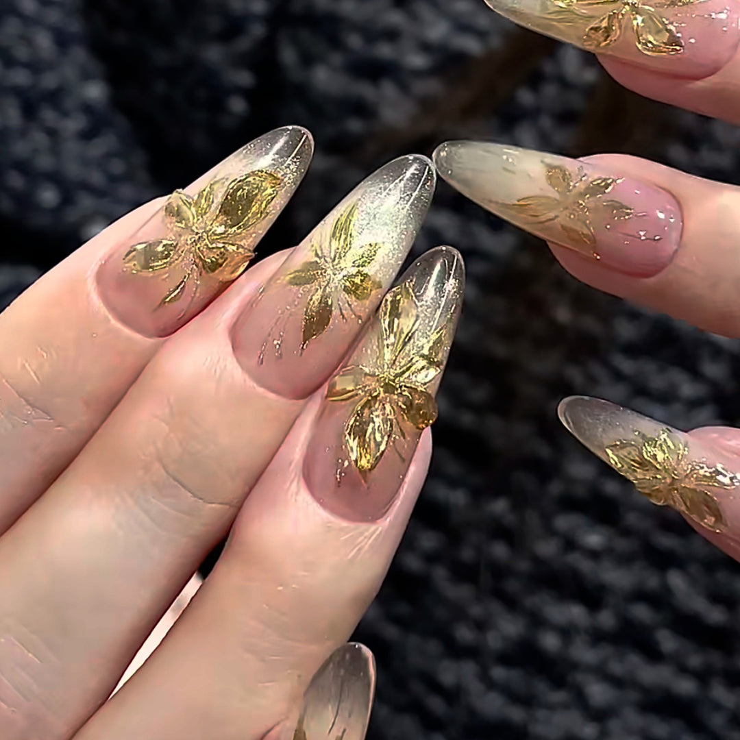 Floral-Inspired Press-On Nail Set Stornfield