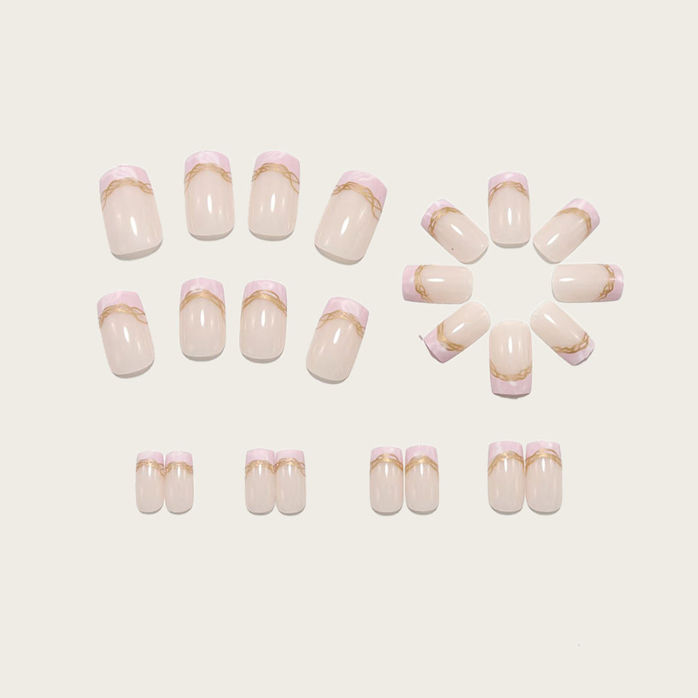 Elegant artificial nails with gold accents Stornfield