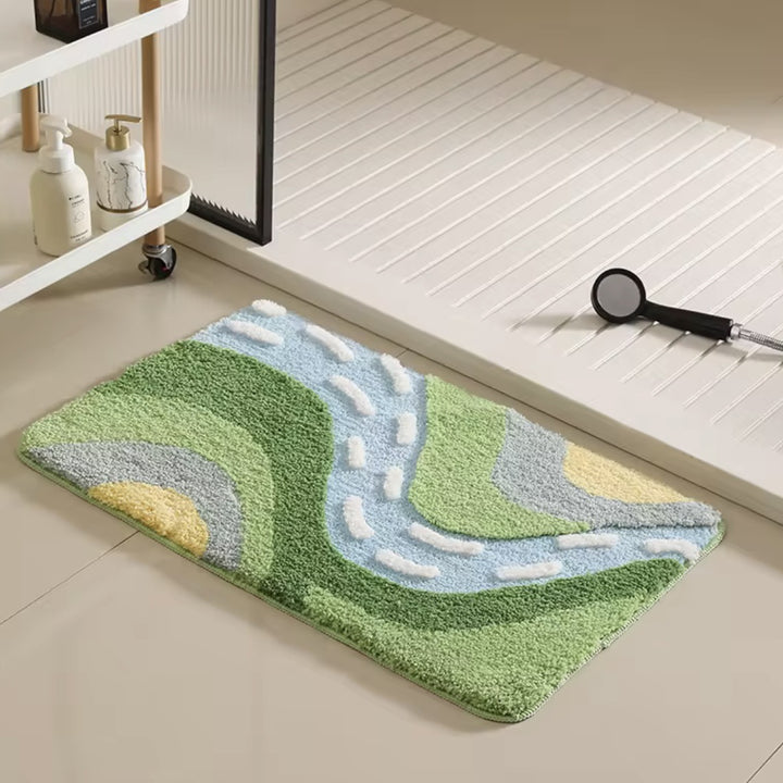 Leaf Design Bath Rug
