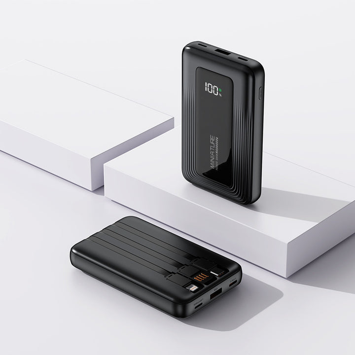 Portable power bank with digital capacity display and two USB ports Stornfield
