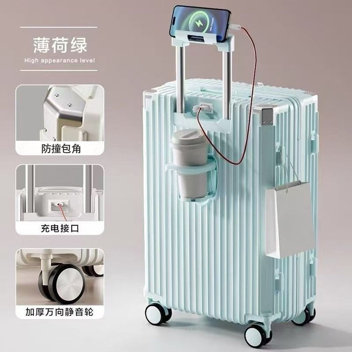 Hard-shell Trolley With Integrated USB Port And Innovative Storage Stornfield