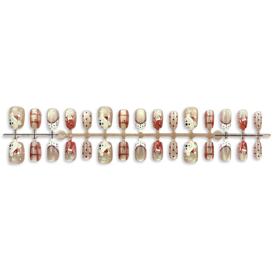 Themed Holiday Press-On Nail Art Set
