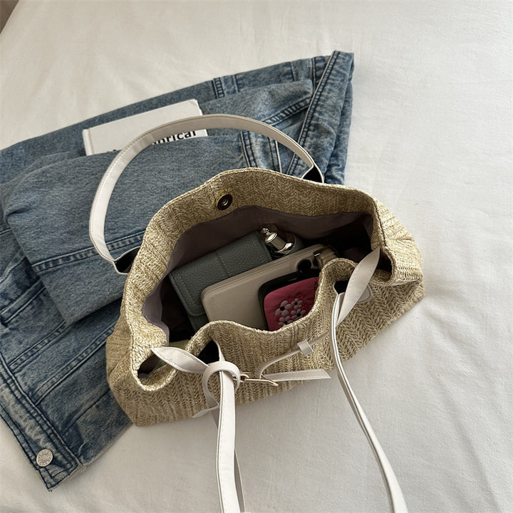 Woven Straw Shoulder Bag
