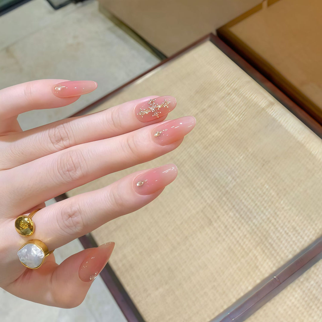 Acrylic nails with glamorous glitter pattern Stornfield