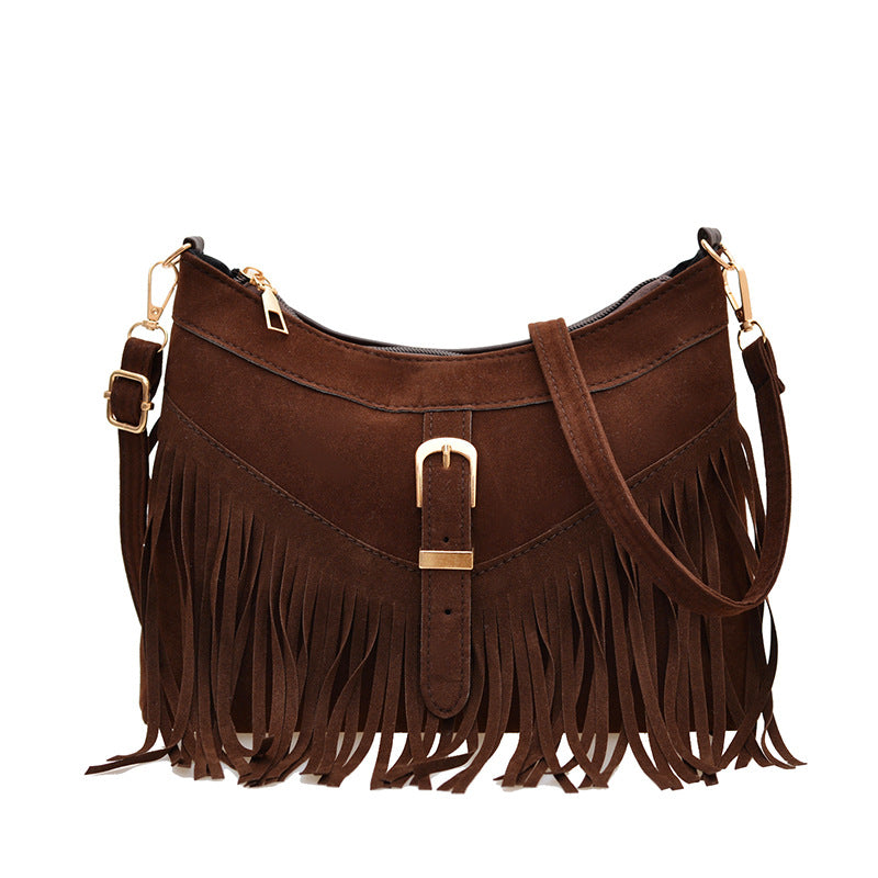 WoSuede Fringe Crossbody Bag Stornfield