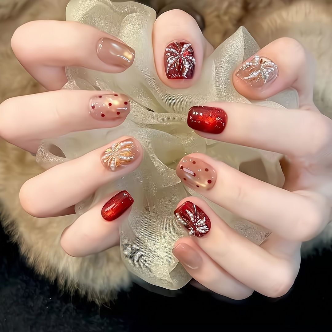 Artistic Press-On Nail Design Set Stornfield