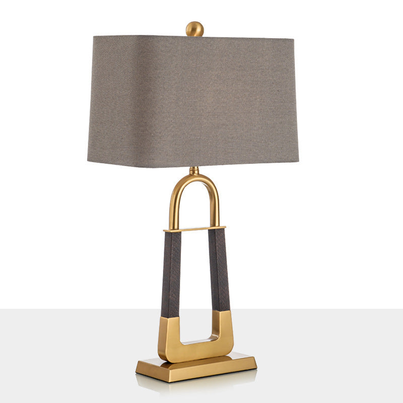 Decorative Table Lamp with Modern Geometric Base
