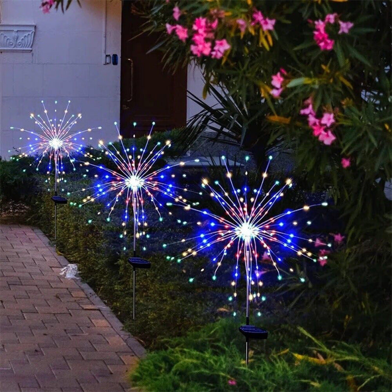 Sparkler-Style Solar LED Garden Stake Lights With Dynamic Firework Effect Stornfield