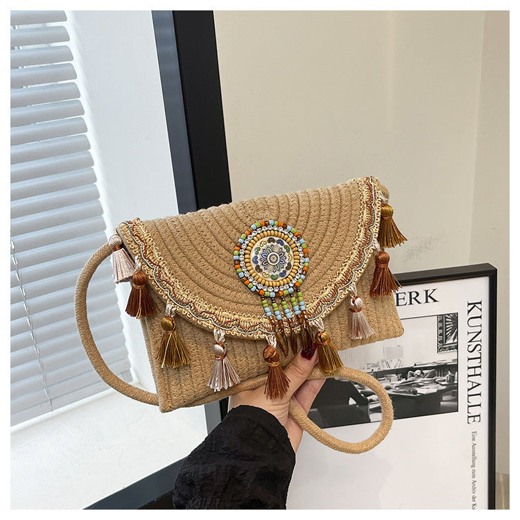 Bohemian-Inspired Handcrafted Beaded Clutch Stornfield