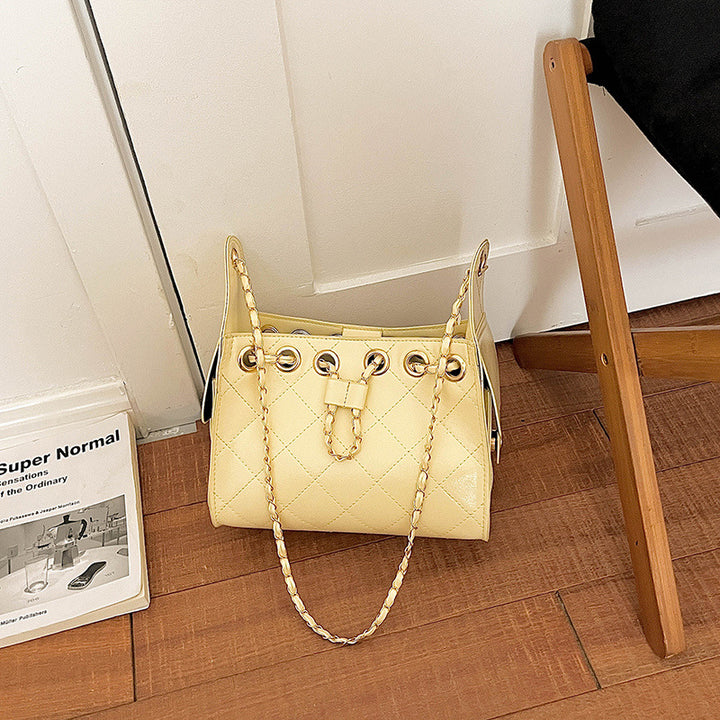 Quilted Chain Handle Handbag