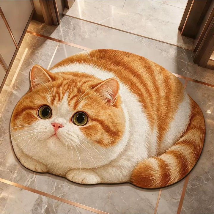 Cat-Themed Non-Slip Bathroom Rug