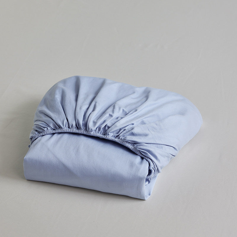 Deep-Pocket Fitted Bed Sheet with All-Around Elastic Cotton-Sateen Fit