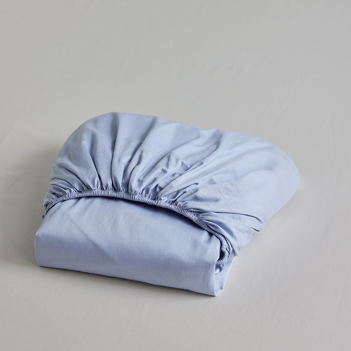 Deep-Pocket Fitted Bed Sheet with All-Around Elastic Cotton-Sateen Fit