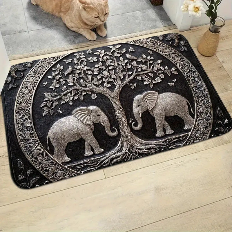 Playful Cat-Themed Indoor Area Mat
