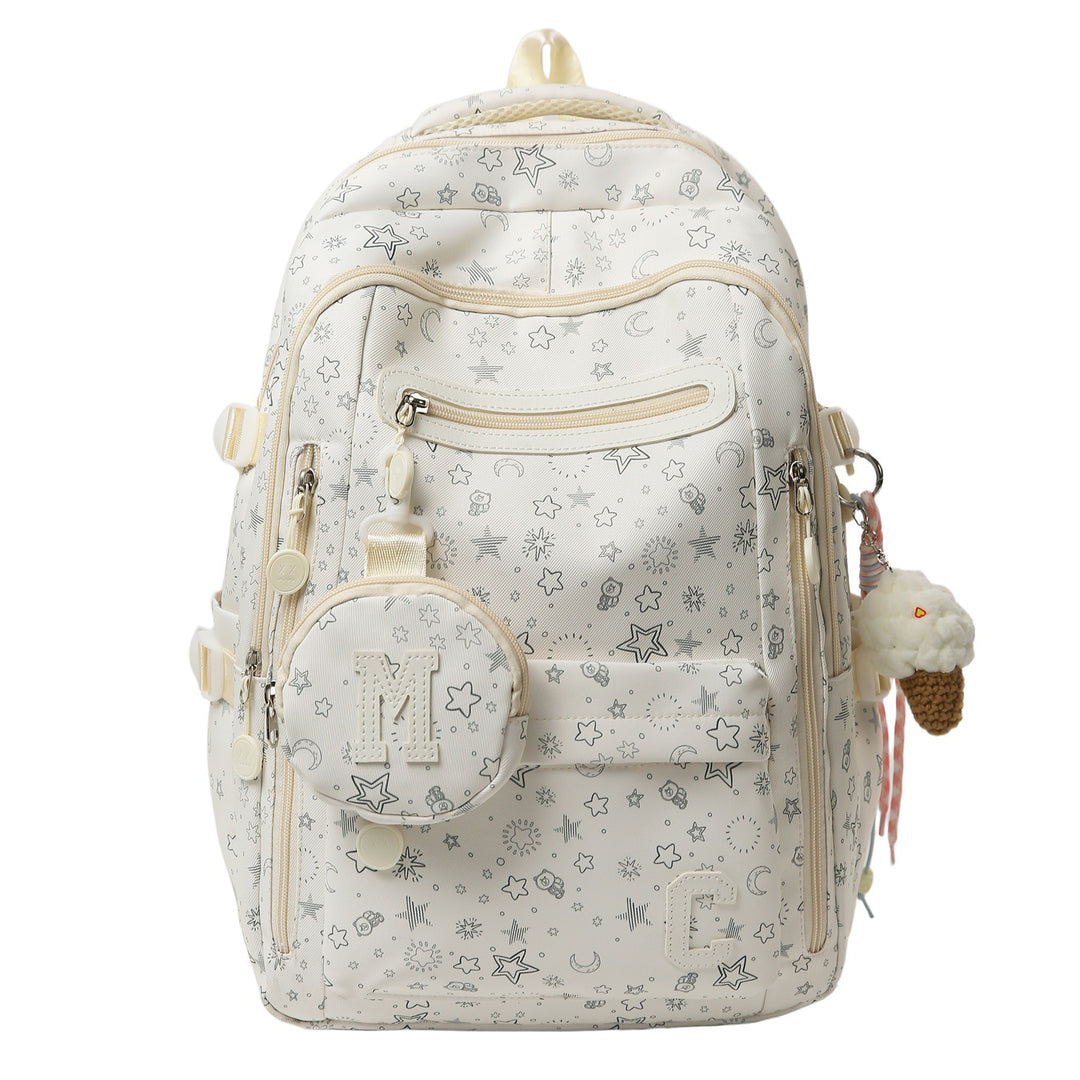 Playful Star-Printed School Backpack