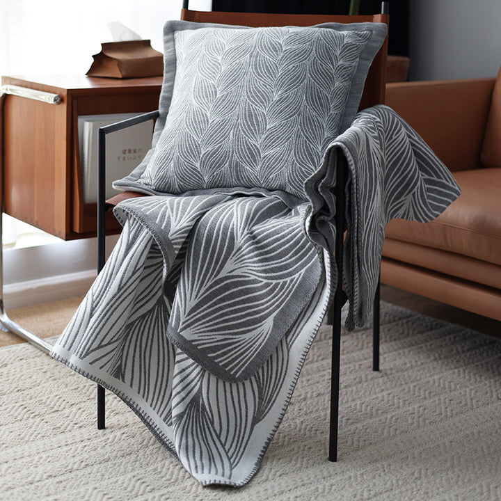 Abstract Patterned Knit Throw Blanket