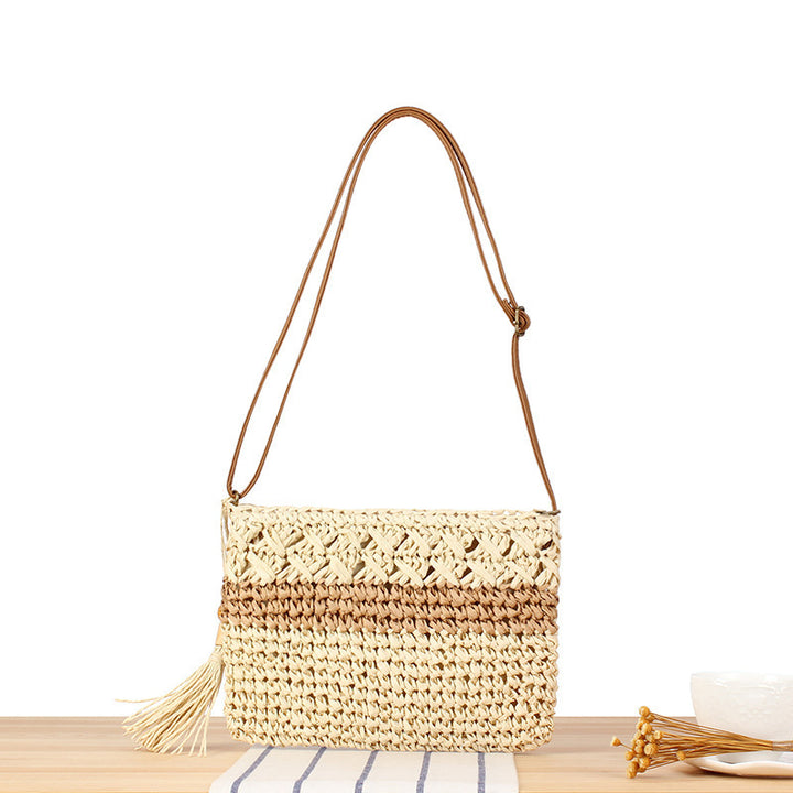 Practical Crossbody Bag Made of Braided Natural Material Stornfield