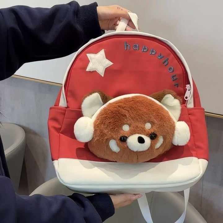 Backpack with Cute Plush Toy and Charming Design Stornfield
