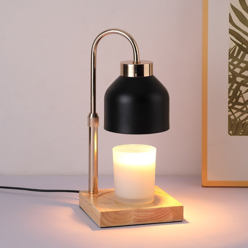 Modern Minimalist Table Lamp with Integrated Candle Holder